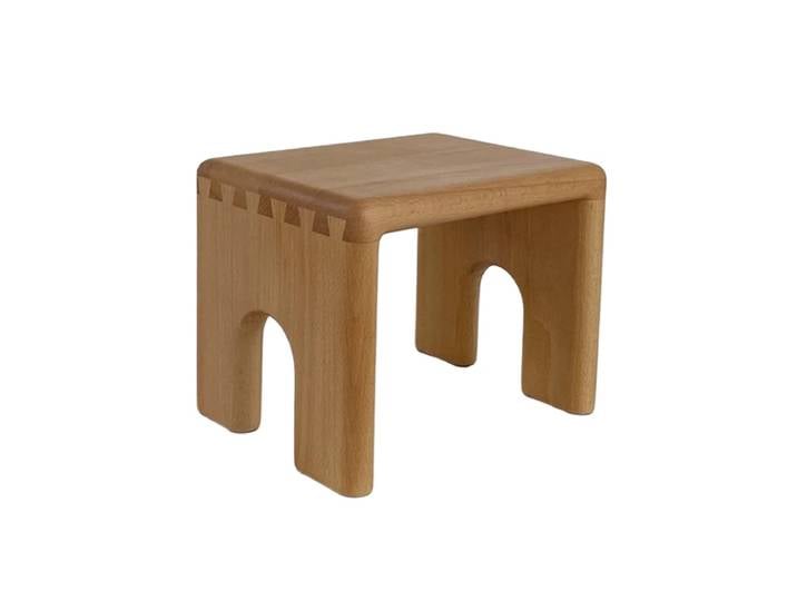 Tabouret nordique en bois, pouf rectangulaire, repose-pieds moderne, petit repose-pieds esthétique, meubles d'intérieur pour salon