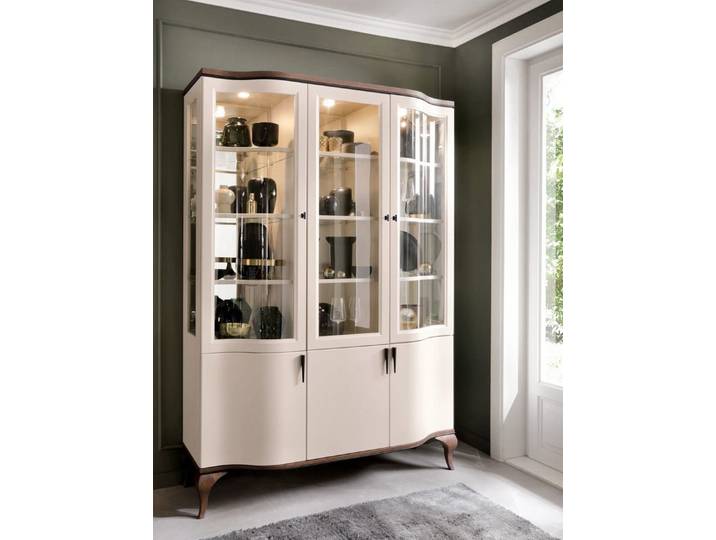 Xlmoebel Glasvitrine Elegante Vitrine mit Glasfront für Sammlerstücke und Dekoration (Vitrine) Hergestellt in Europa