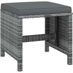 vidaXL, Gartentisch + Balkontisch, Marmelis (Mit Fussablage) (107 x 107 x 74 cm)