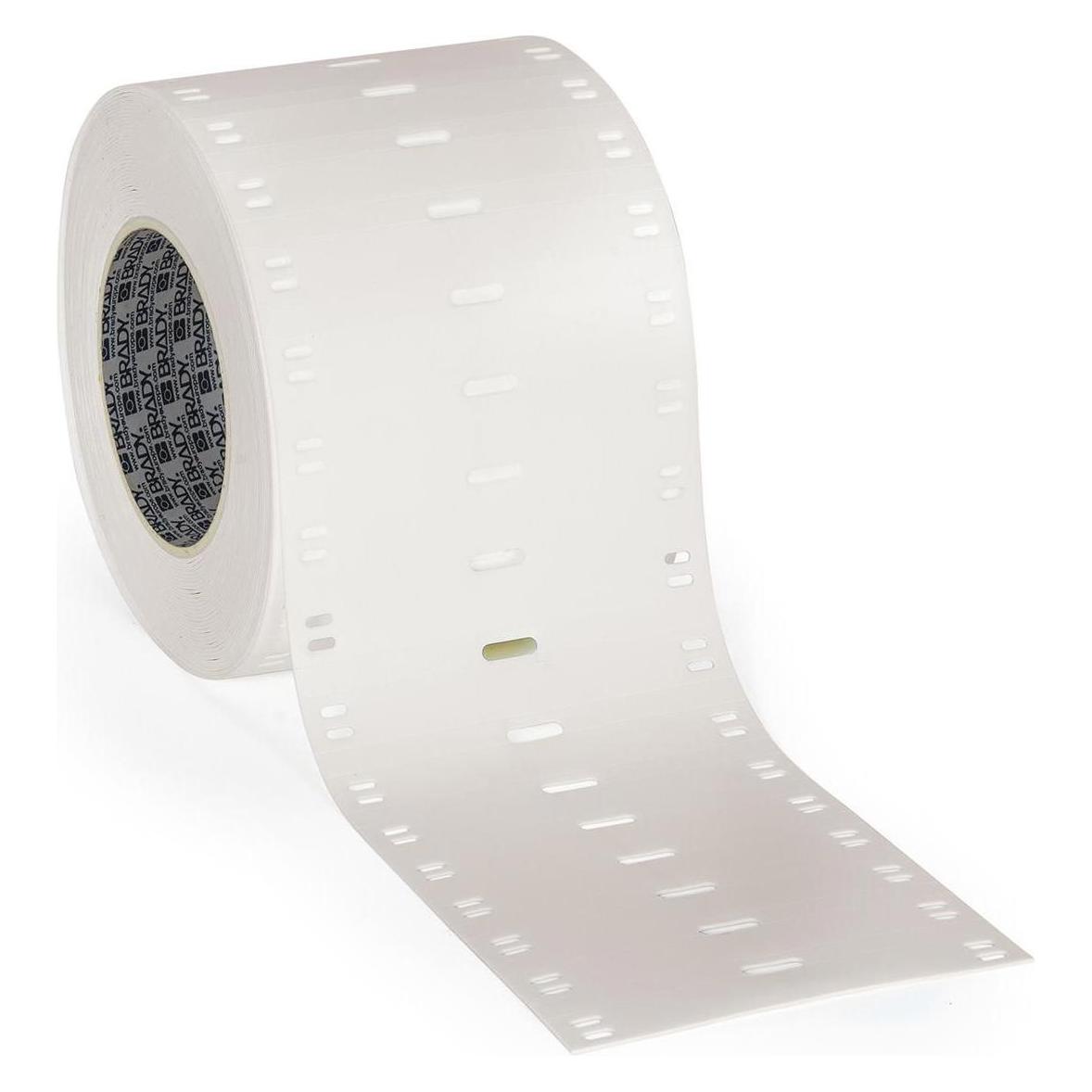 Brady THT-7510-7643-WT, Heatex Kabel-Schilder, Weiss, 75.00 x 10.00 mm, halogenfrei, 76er Kern (750 (75 mm) (THT-7510-7643-WT)