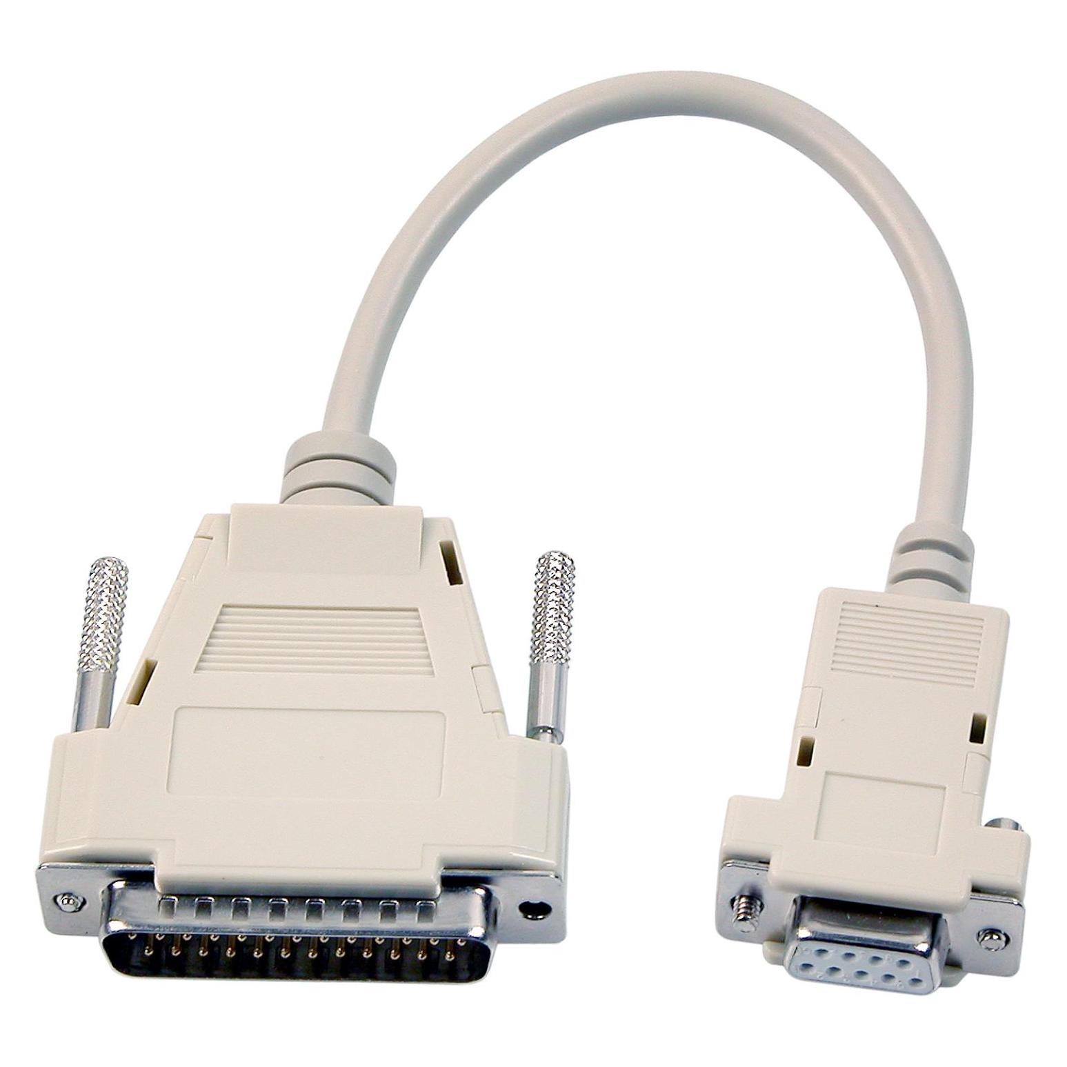 EFB Elektronik GmbH Maus-Modem Adapterkabel, DSub 9 auf DSub 25, Bu.-St., 3,0m, beige, Belegung: 1-8, 2-3, 3-2, 4- (3 m) (EK125.3)