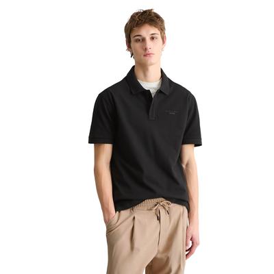 Poloshirt MARC O'POLO DENIM "aus reiner Bio-Baumwolle", Herren, Gr. L, schwarz, Obermaterial: 100% Baumwolle, unifarben, regular fit, Shirts