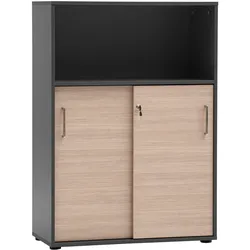 Tchibo - Aktenschrank »Metz« - 80,1x38,2x113,4cm - silber -