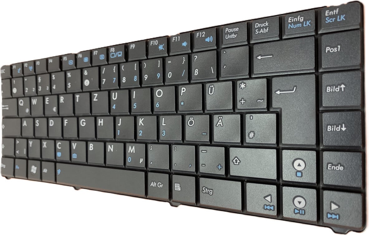 T-ProTek Zwart toetsenbord voor ASUS (Duits)