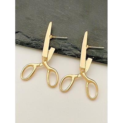 ausgefallene Ohrringe in Scherenform – trendiger Fashion-Statement-Schmuck für Damen – lustiges und ausgefallenes Accessoire