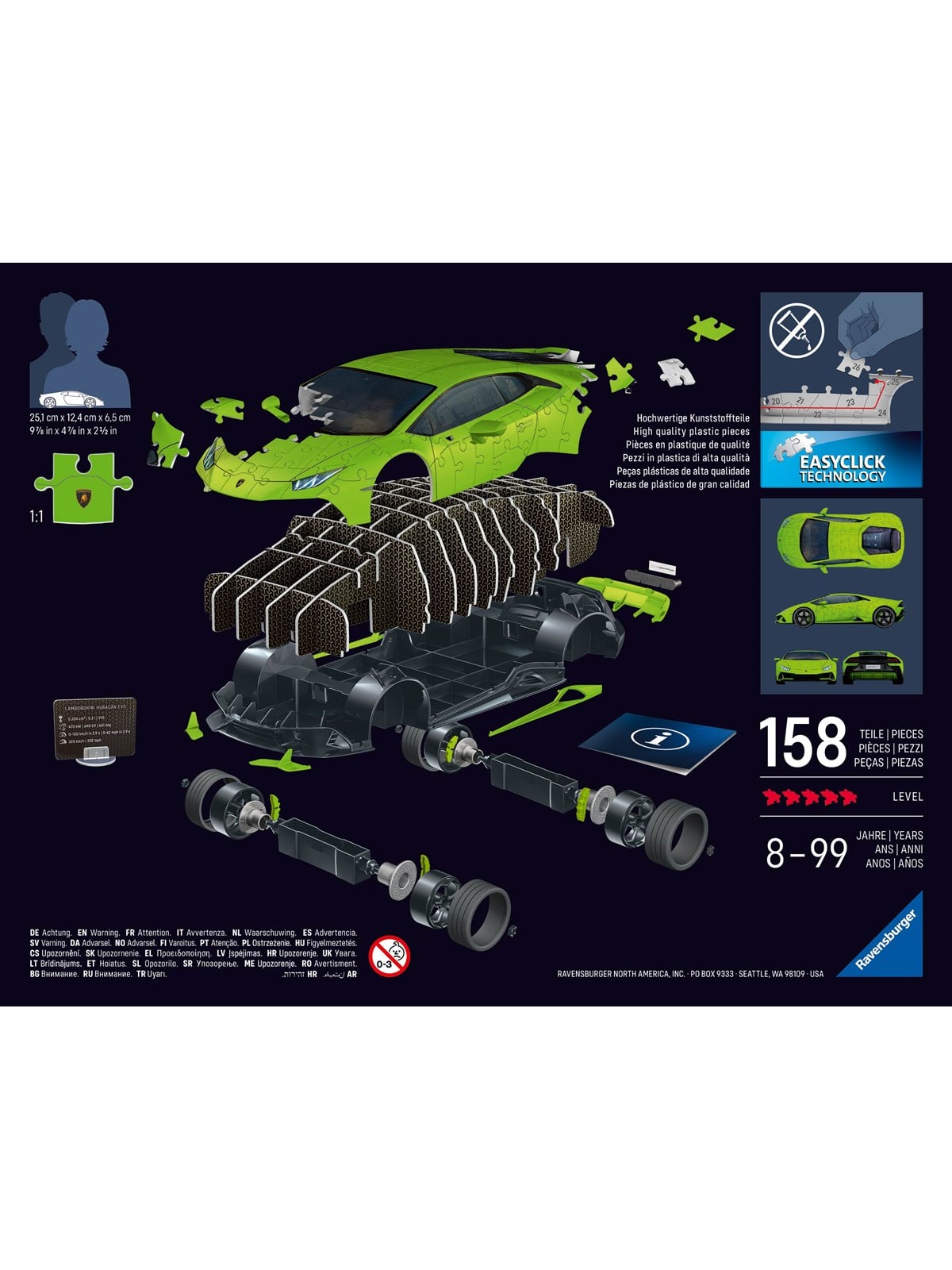Ravensburger Iconics: Lamborghini Huracán EVO 3D Puzzle