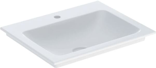 Geberit One Möbel-Waschtisch 505010011 60 cm, Hahnloch mittig, ohne Überlauf, weiß KeraTect
