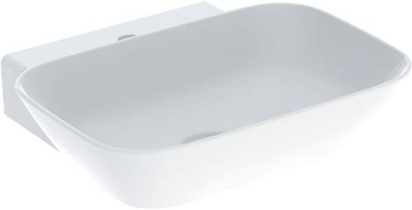 Geberit One Aufsatz-Waschtisch 505041016 50cm, Schalenform, ohne Überlauf, weiß KeraTect, Hahnloch mittig