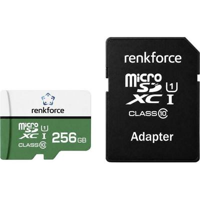 Renkforce RF-mSDC-256GB microSDXC-Karte 256GB Class 10, UHS-Class 1, UHS-I inkl. SD-Adapter