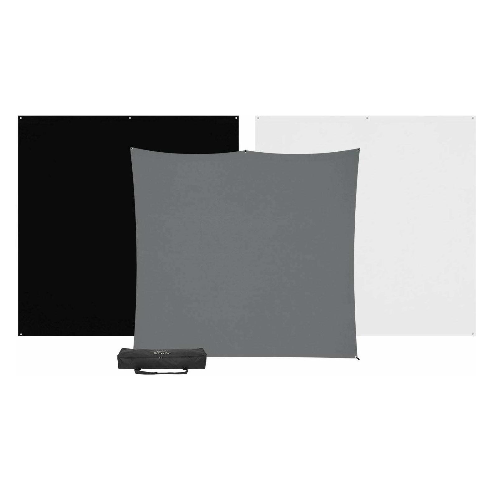 Westcott X-Drop Pro 3-Pack Backdrop Kit (8x8) Backdrop Kit, 2,4 x 2,4 m (243.80 cm, 168.90 cm) (815K)