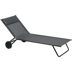 Sonnenliege Miami Lafuma Bezug Batyline Duo obsidian schwarz, 77x81 cm
