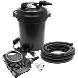 SunSun, Brunnen + Gartenteich, CPF-380 SET bis 12000l 11W UVC NEO10000 Pumpe Schlauch Teichfilterset