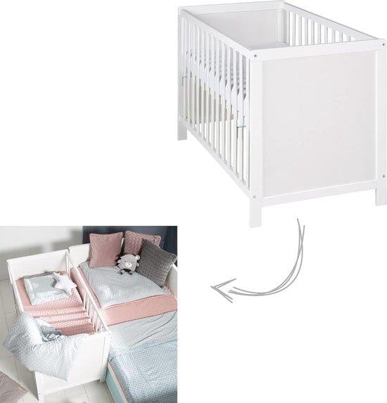 Roba Verstelbaar babybed 2-in-1 van massief hout, 60 x 120 cm