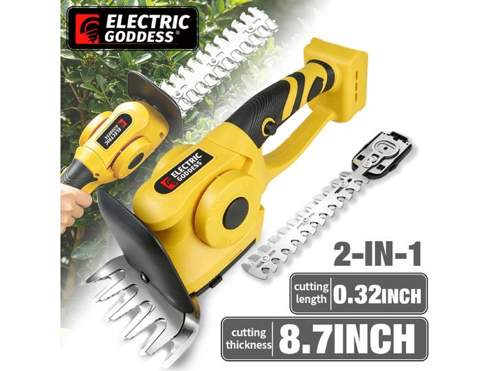 Déesse électrique sans balais pour Dewalt, broche de batterie 20V 2 en 1, cisaille à gazon sans fil, taille-haie de jardin, outil électrique Rechargeable