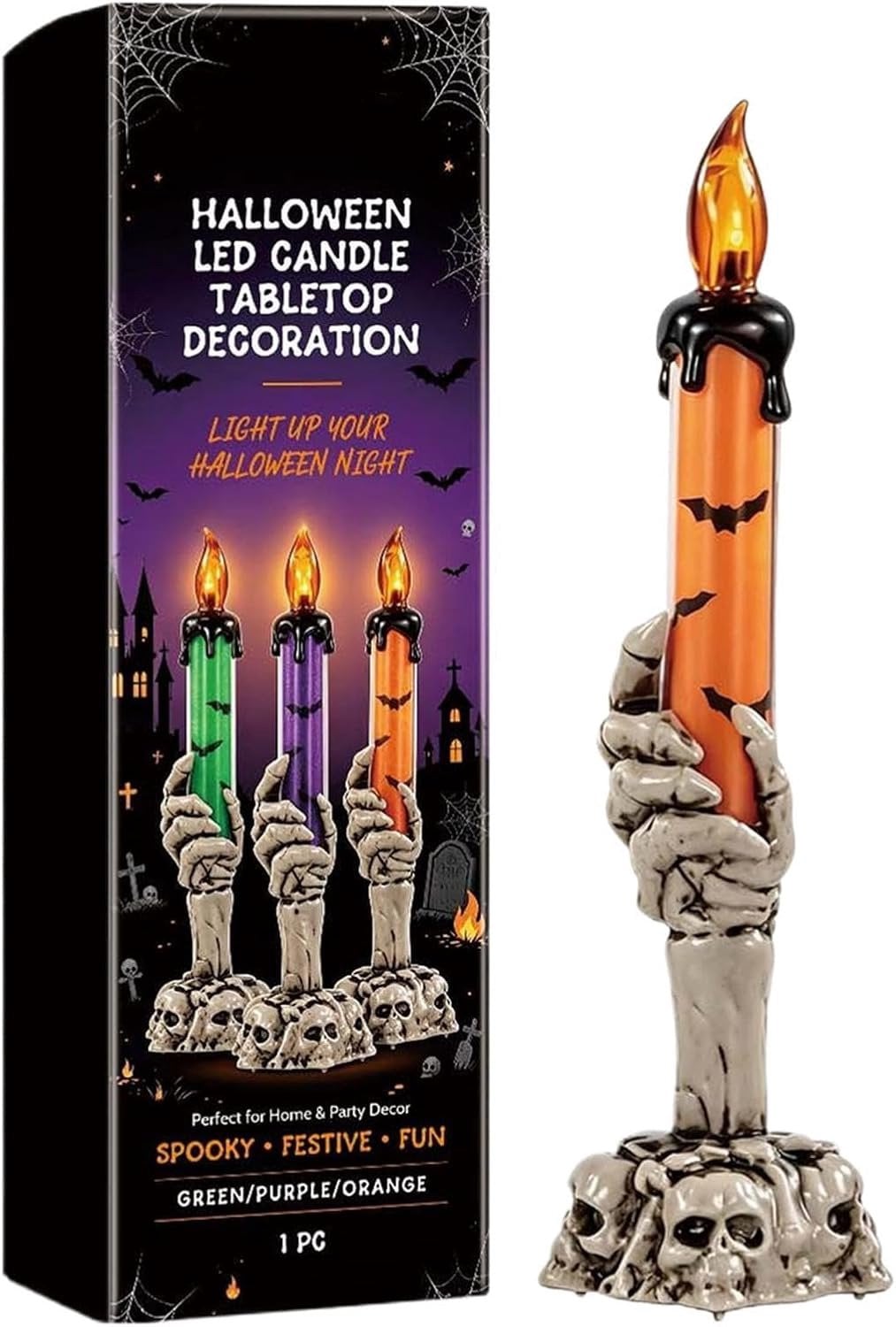 Led-kaarsen voor Halloween tafeldecoratie