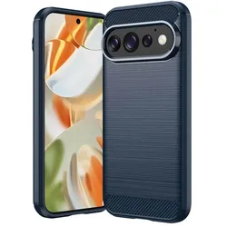 Cover-Discount Google Pixel 11 / Pixel 11 Pro - Metall Carbon Look Hülle (Google Pixel 11, Google Pixel 11 Pro), Smartphone Hülle, Blau