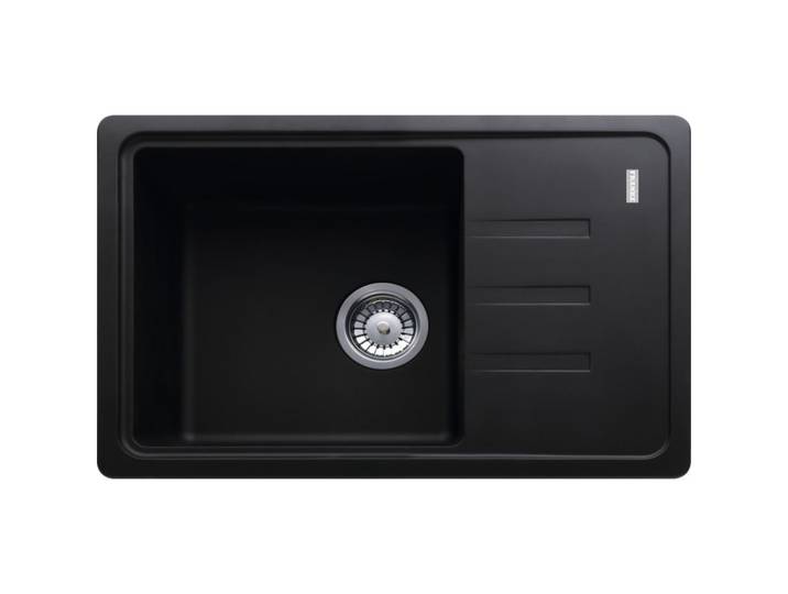 Malta - BSG 611-62 Evier 62x43,5cm avec égouttoir réversible, Fragranit+, Onyx (BSG611-62ON)