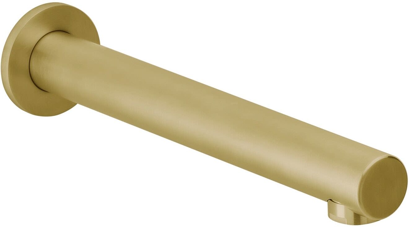 Herzbach DESIGN IX PVD BRASS STEEL Wandauslauf 21,2 cm, Badarmaturen, 21.142000.1.41, brass steel - brass steel