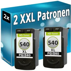Druckfuxx, Druckerpatrone, 2x TINTE PATRONEN für CANON PG-540 XL TS5150 TS5151 MX525 MX375 MG3250 MX450