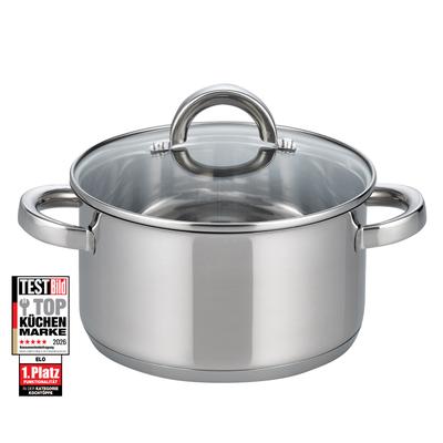 Fleischtopf ELO BASIC "Opal", silber (edelstahlfarben), Ø:14cm, Töpfe, Fleischtopf, Induktion