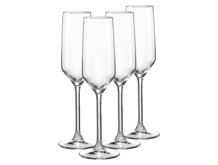Ritzenhoff Breker Sektgläser Rumba transparent 220 ml 4er Set, Transparent, Glas, Gläser, Champagnergläser & Sektgläser