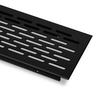 SO-TECH Lüftungsgitter 123871, schwarz, Aluminium, 225 x 58mm, für alle Türstärken