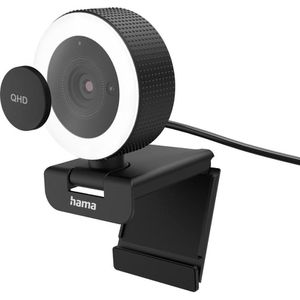 Hama Webcam C-850 Pro, 139989, USB-A, mit Mikrofon und Abdeckung, QHD (1440p)