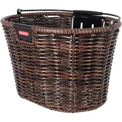 Vorderradkorb KLICKfix Structura oval 39x24x28cm,braun,geflochten,o. Adapter