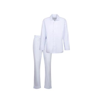 Schlafhose SEIDENSTICKER, Herren, Gr. 48, Normalgrößen, weiß (hellblau), 100% Baumwolle, gestreift, Hosen Schlafhose
