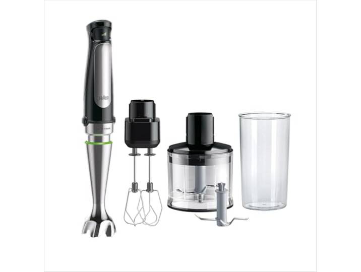 Braun MultiQuick 7 - Mixeur Plongeant 1000W avec Hachoir 500ml Noir Mixeur Plongeant\, Technologie ACTIVEBlade\, Easy SmartSpeed\, Double Batteur\, Gobelet 600ml\, Système EasyClick Plus\, MQ7035XBI
