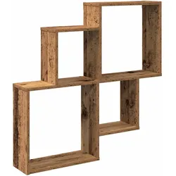 vidaXL Wandregal Altholz-Optik 80x15x78,5 cm Holzwerkstoff
