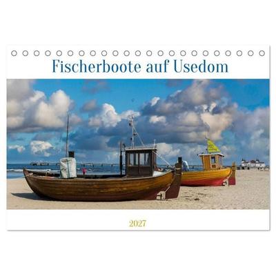 Fischerboote auf Usedom (Tischkalender 2027 DIN A5 quer), CALVENDO Monatskalender