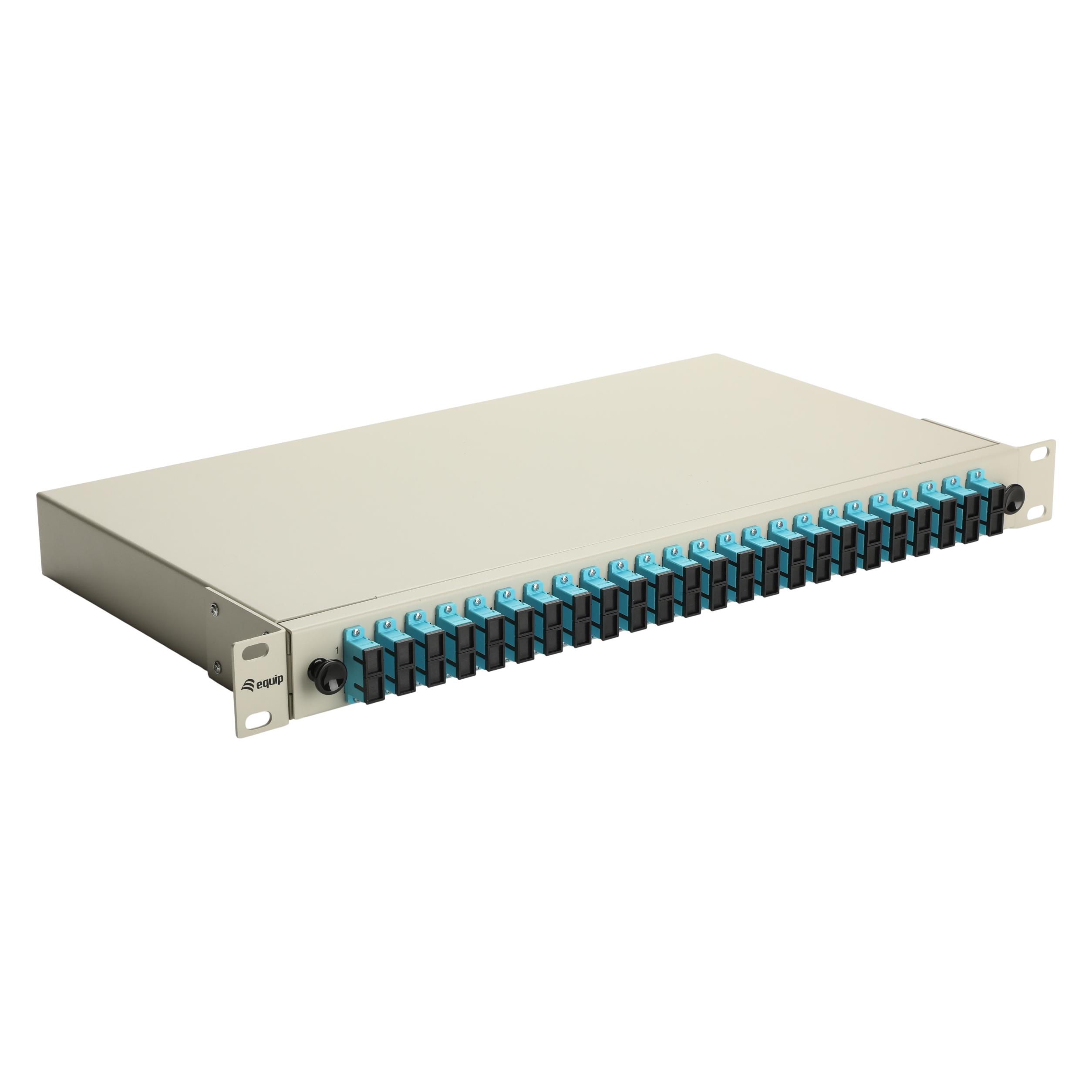 equip LWL-Spleisskasten 24-Port SC-Duplex OM3 1U komplett gr (337313)