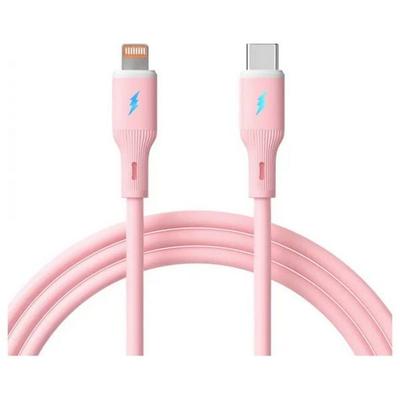 Akyga USB-Kabel USB-C® Stecker, Apple Lightning Stecker 1m Rosa AK-USB-71