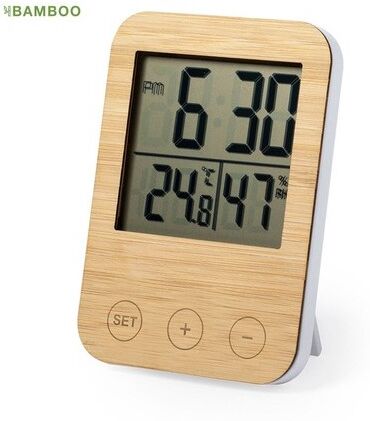 Station météo personnalisé de bureau Helein bambou ABS