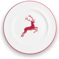 Gmundner Keramik Bordeauxr. Hirsch, Dessertteller Gourmet (Ø 22cm), Teller