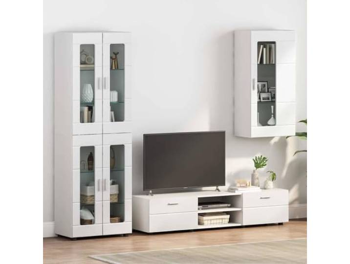 Xolmizyn Schrank mit Stauraum, Holzwerkstoff Sideboard, Matt Weiß Robustes Design, Minimalistischer Stil, Vielseitige Innenraumnutzung