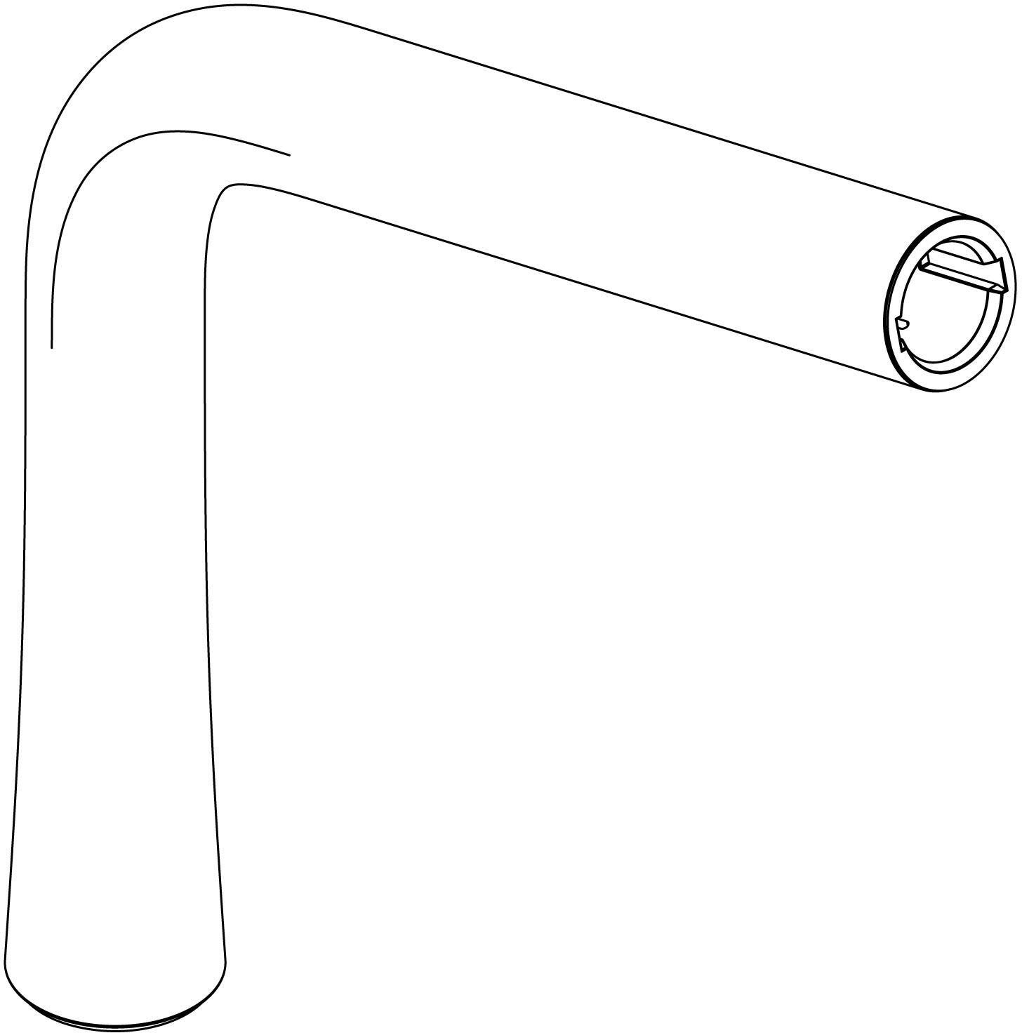 Hansgrohe Metris Select replacement pull-out spout, complete 92736000