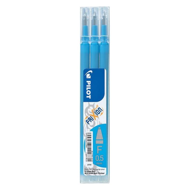 Pilot Frixion Ball Mine 0,3mm (Hellblau, 0.50 mm, 3 Stk.) (BLS-FR5S3-LB)
