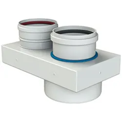 Brötje Adapter AGZ 60/100 getr.Zul.-/Abg.führung DN60/100 auf DN80
