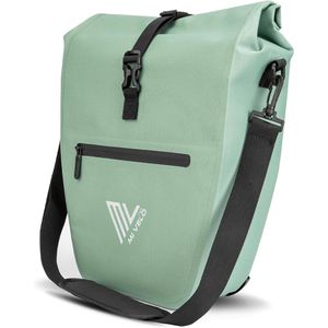 Mivelo Gepäckträgertasche Capax, minzgrün, 25 Liter, Umhängetasche, mit Laptopfach, wasserdicht, reflektierend