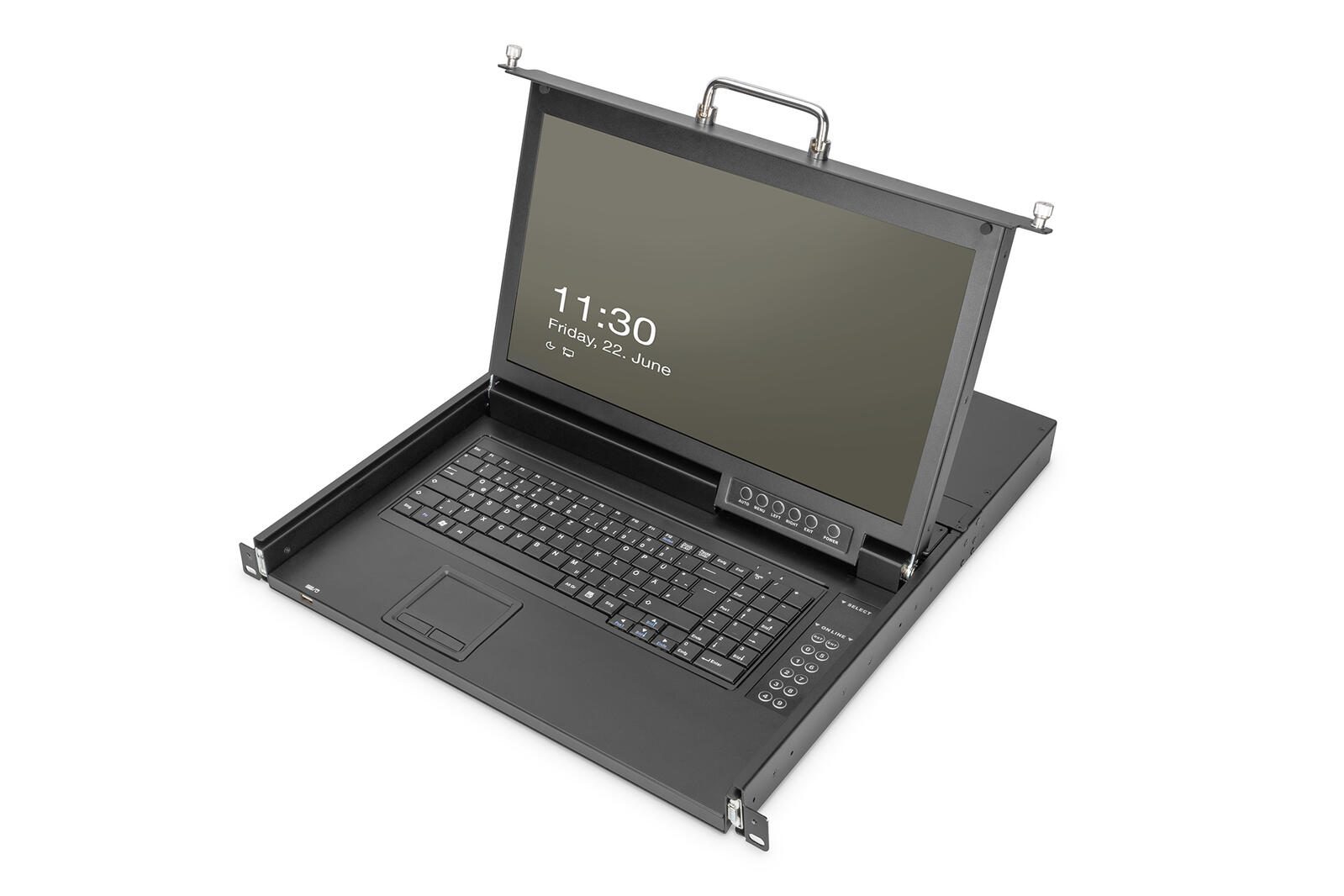 Digitus 17" HD LCD KVM-Konsole, 16-Port HDMI, deutsche Tastatur DS-72220-7GE