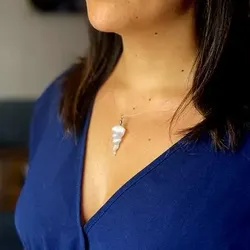 Selenite Spiral Pendant