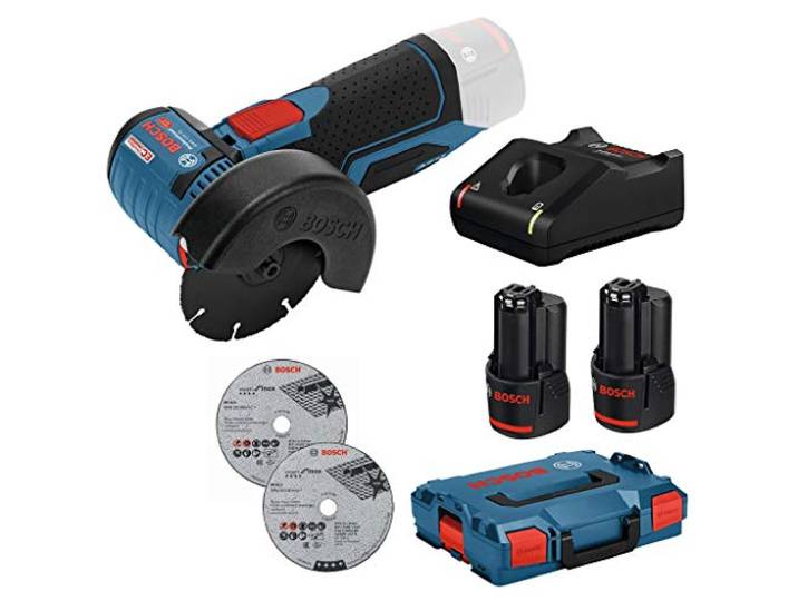 Bosch PRO Akku-Winkelschleifer GWS 12V-76 Der weltweit erste Winkelschleifer in der 12-Volt-Klasse GWS 12V-76 (2x3.0Ah; L) Kleine Winkelschleifer