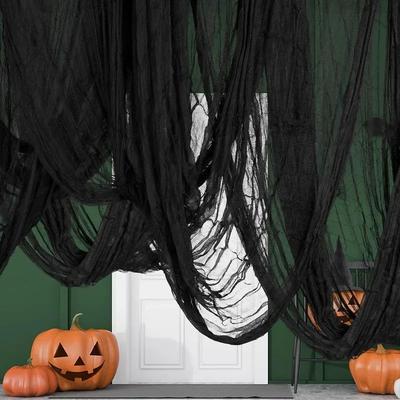 Inspire Essentials Black Creepy Gauze Halloween Decor a