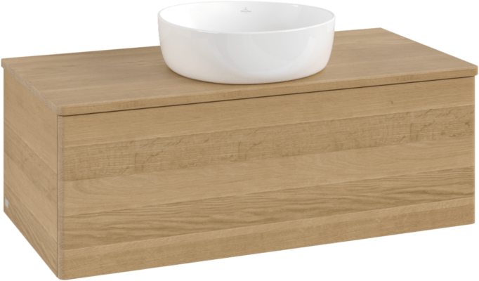 Villeroy und Boch Antao Waschtisch-Unterschrank L31011HN mit Beleuchtung, 100x36x50cm, Waschbeckenplattenfarbe honey oak, honey oak