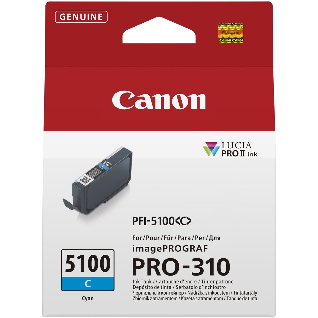 Canon INK PFI-5100 C EUR CYAN INK TANK