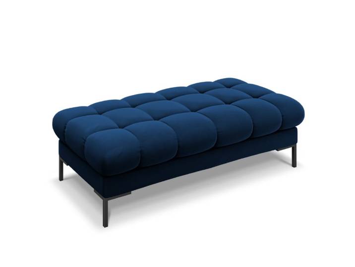 Banc 2 places en tissu velours bleu roi