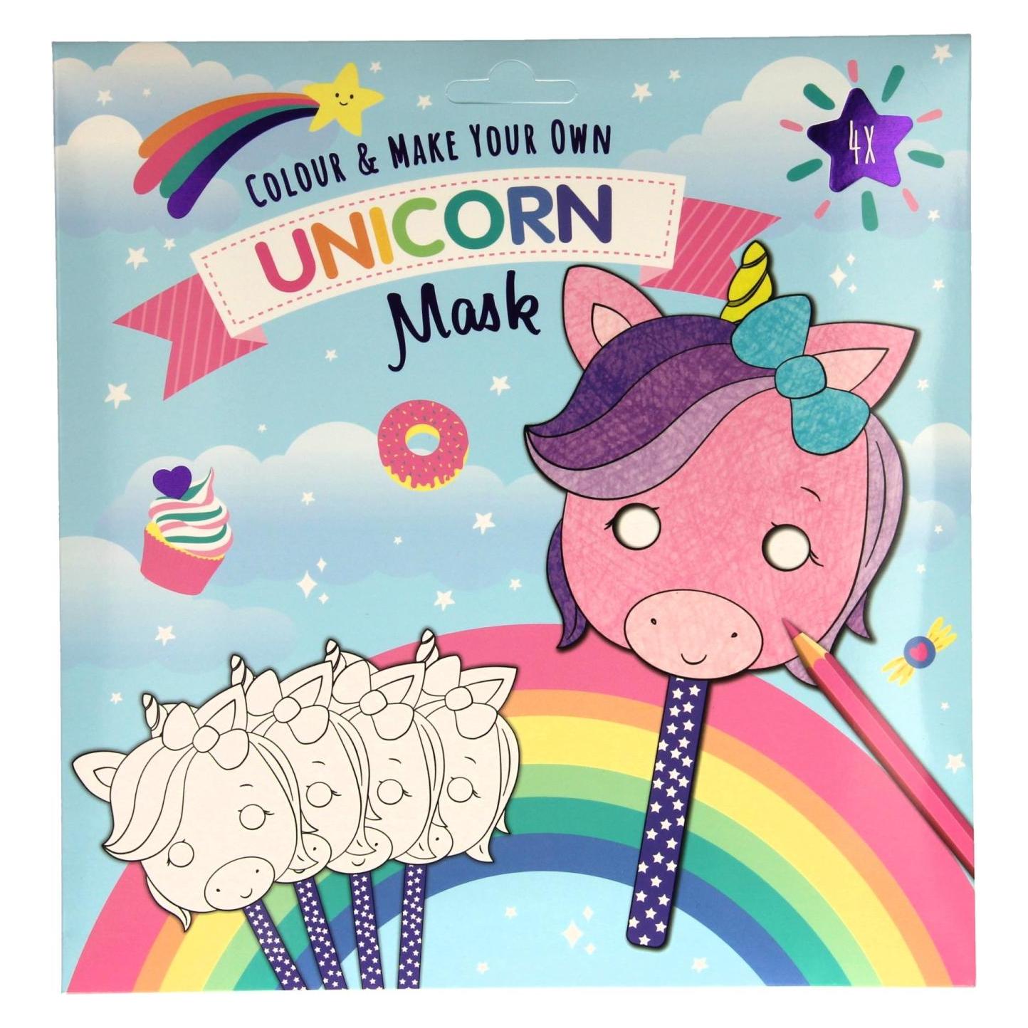 Wins Holland Färben und gestalten Sie Ihre eigenen Masken - Einhorn, 4 Stück. (39158466)