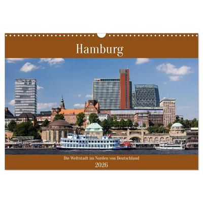 Hamburg, die Weltstadt im Norden von Deutschland (Wandkalender 2026 DIN A3 quer), CALVENDO Monatskalender